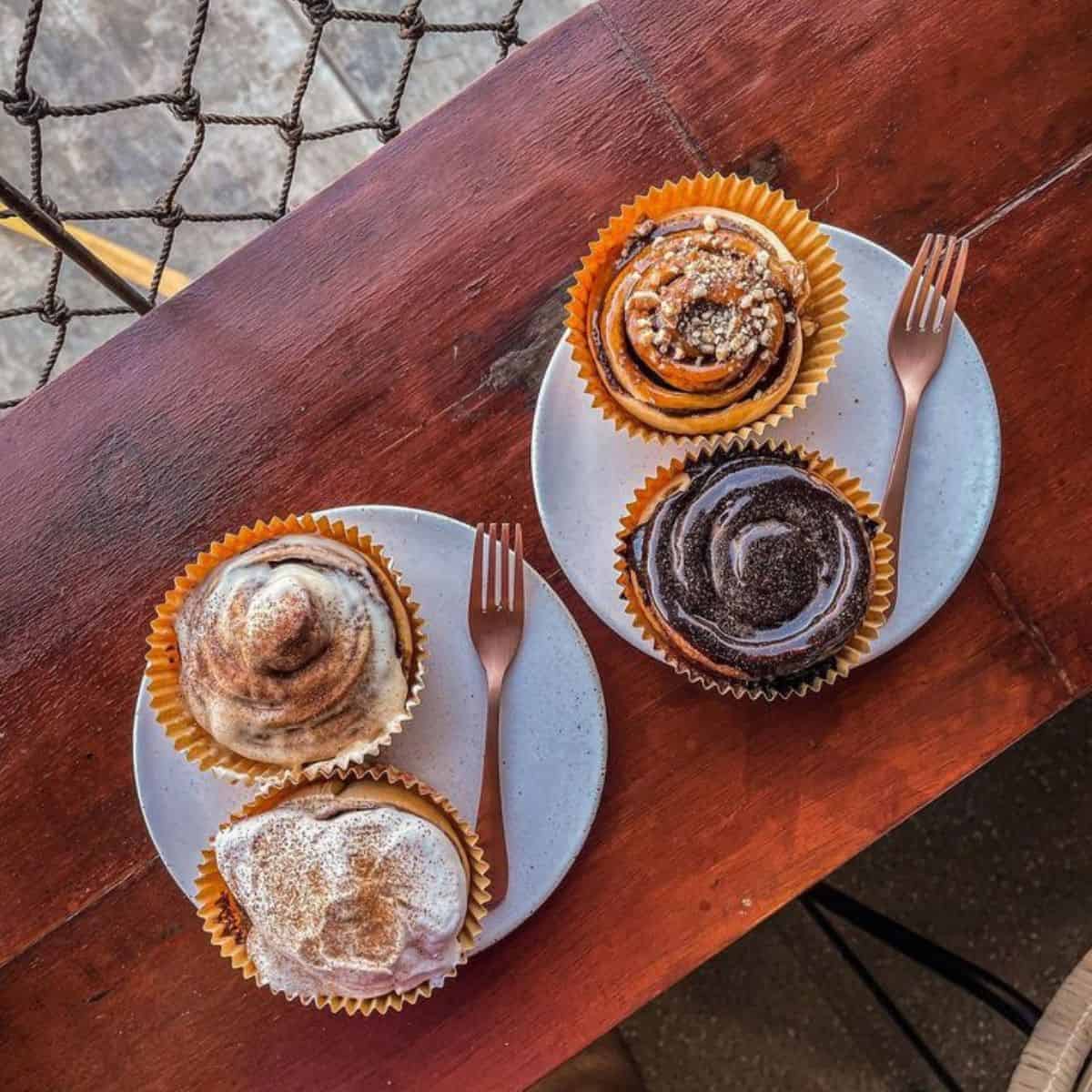 Cinnamon roll varieties at Ubud Cinnamon