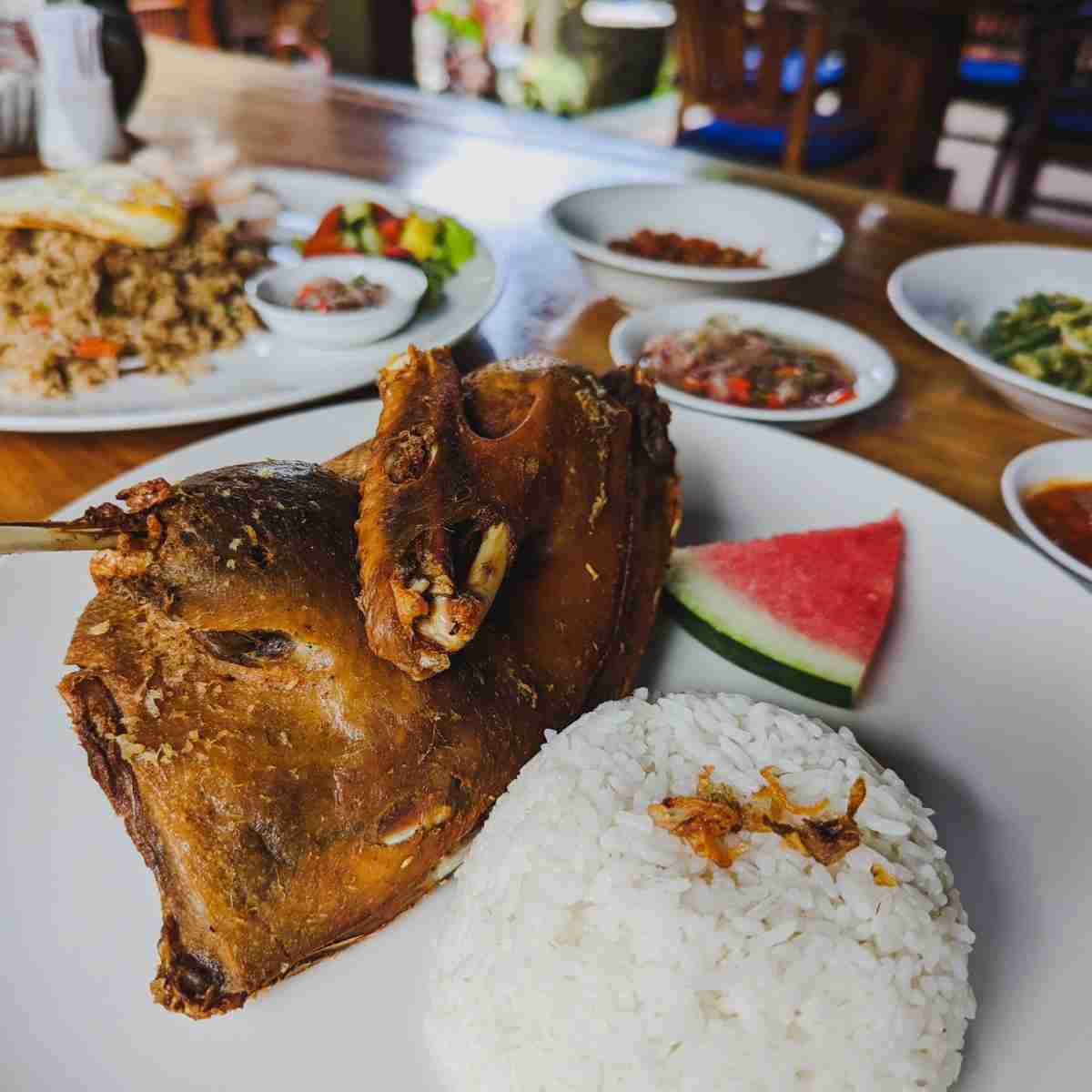 Crispy duck at Bebek Bengil Ubud