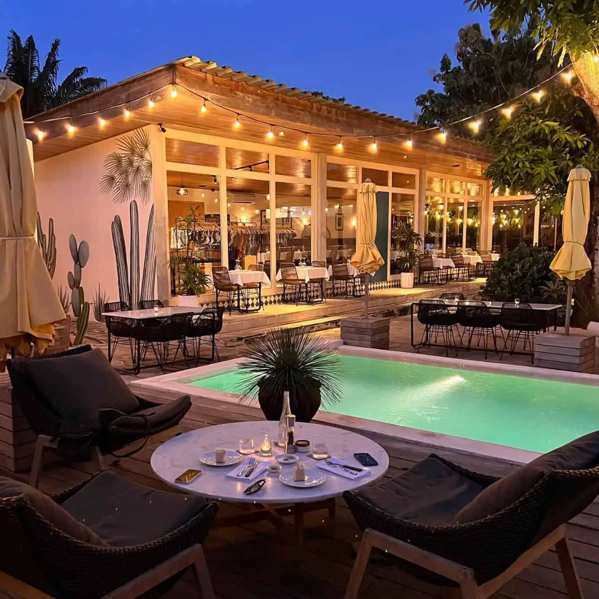 Gooseberry Cafe and Boutique scenic ambience with pool in the middle cafes in Bali