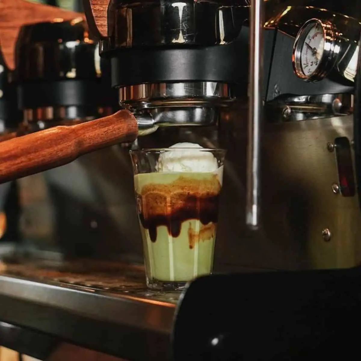 Pison Coffee avocado espresso with vanilla ice cream on top