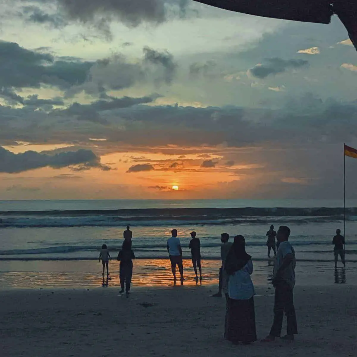 Sunset at Bali beach free things to do in Canggu Bali