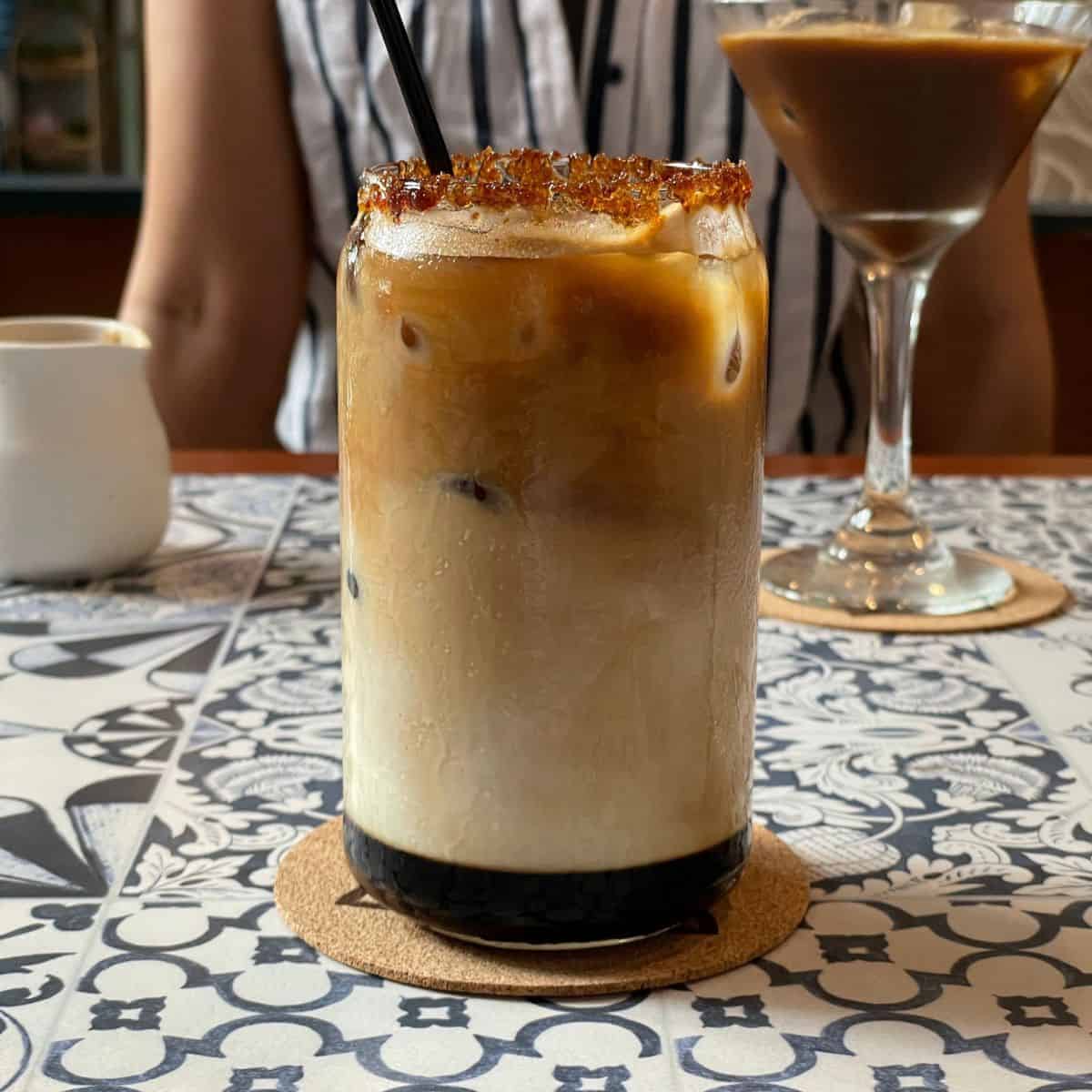 Ice coffee with Gula Aren Mantra Coffee