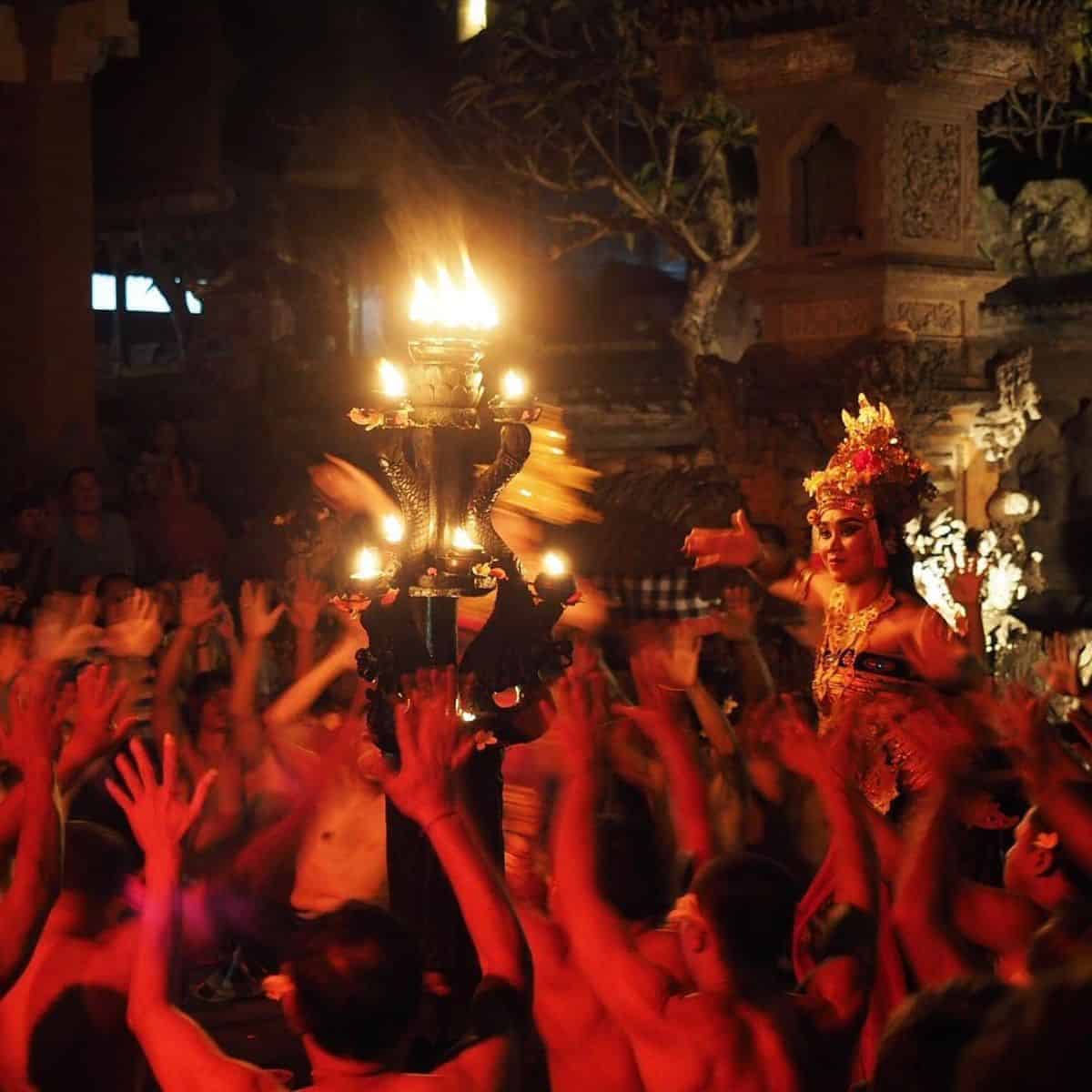 Kecak dance at Pura Dalem Taman Kaja