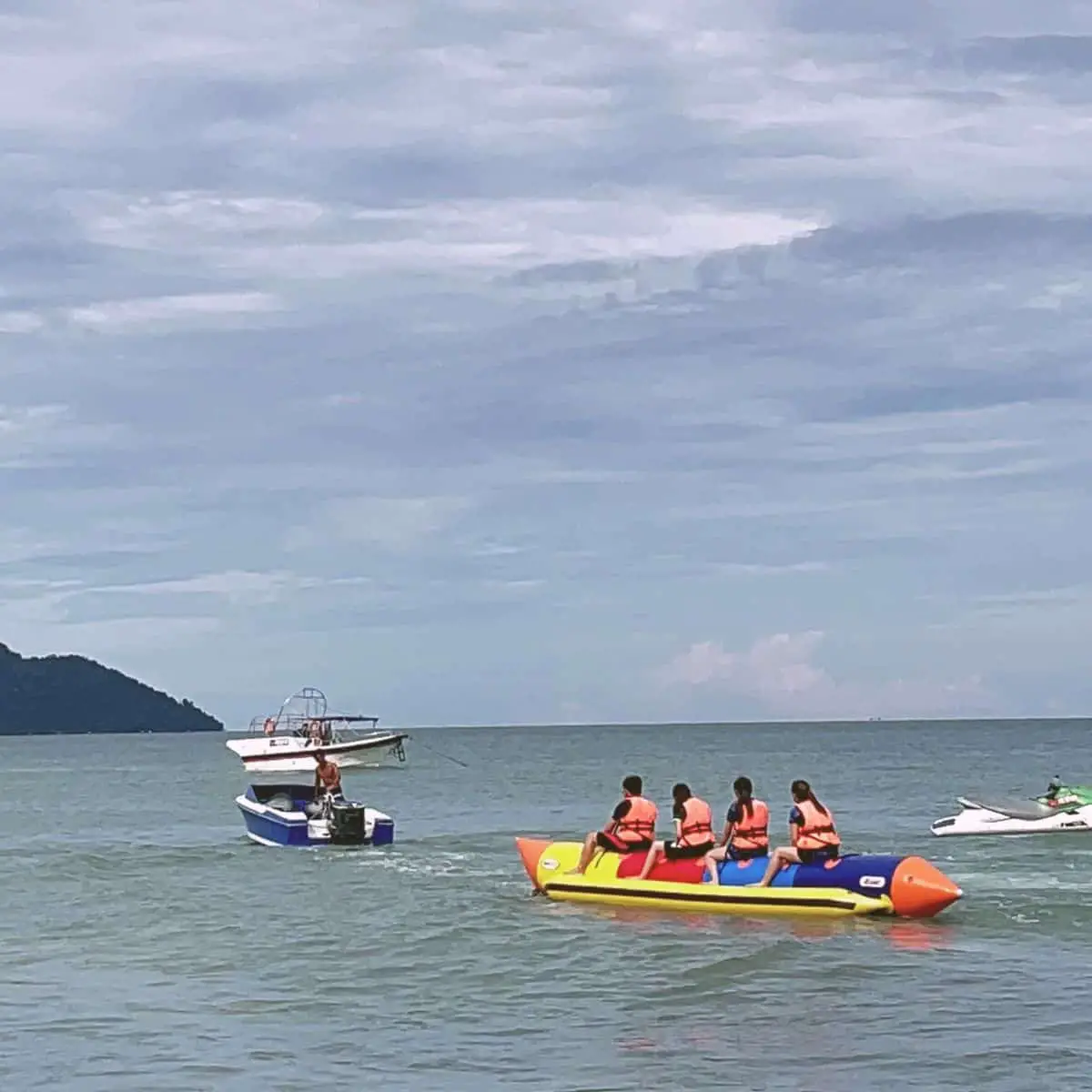 Banana boat ride near Batu Feringghi seashore