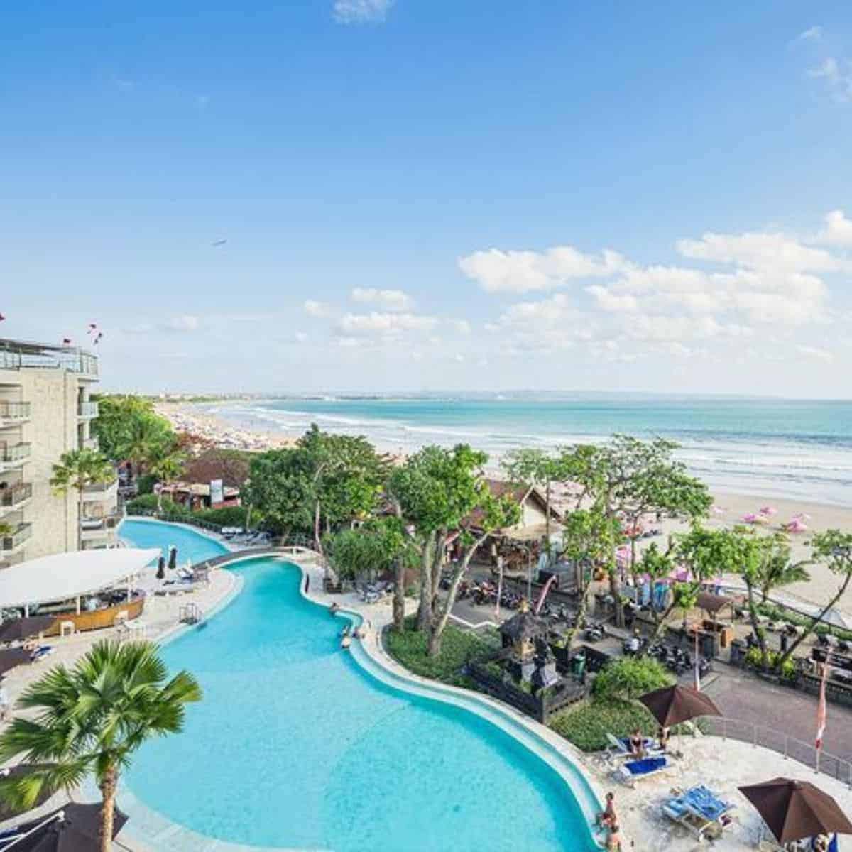 Double six luxury hotel at Seminyak Beach Kuta Bali facing beach