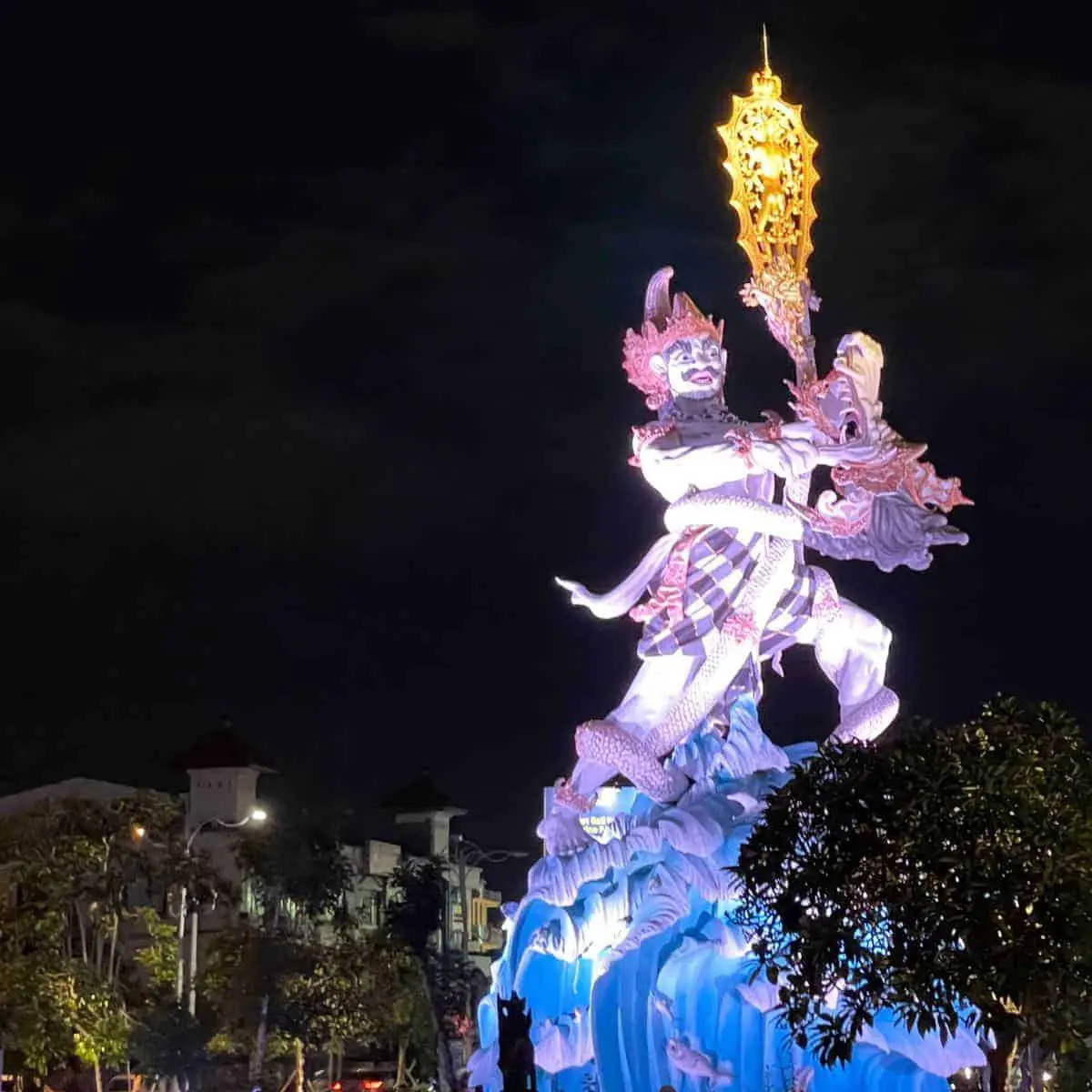 Patung Dewa Ruci at night Kuta