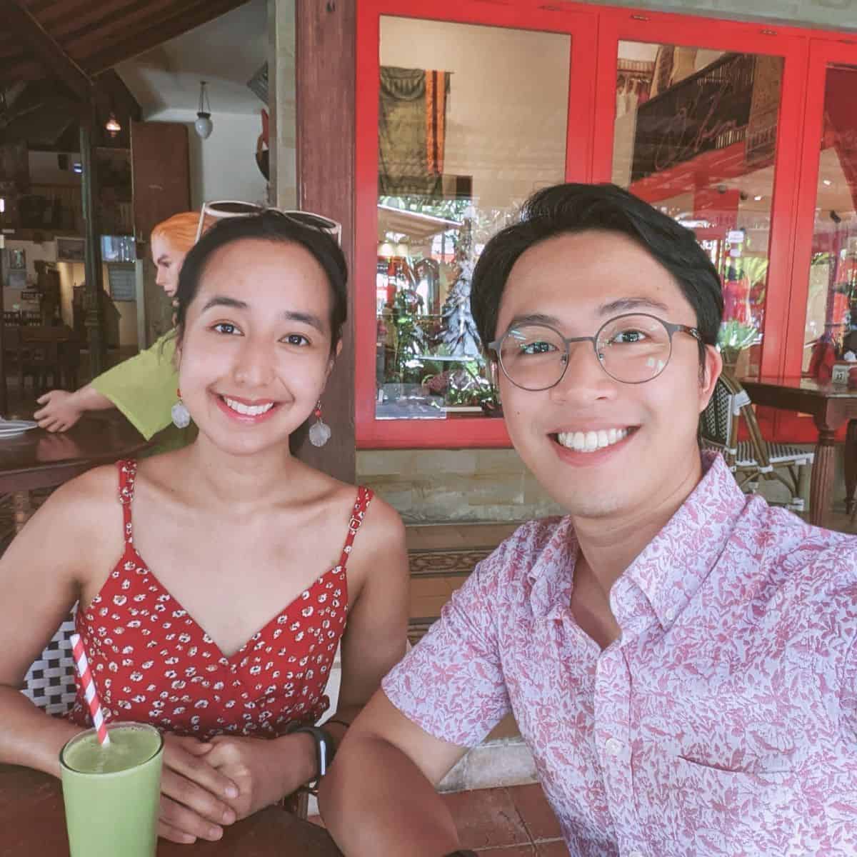 Ruiz and Victoria at Seminyak Mades Warung