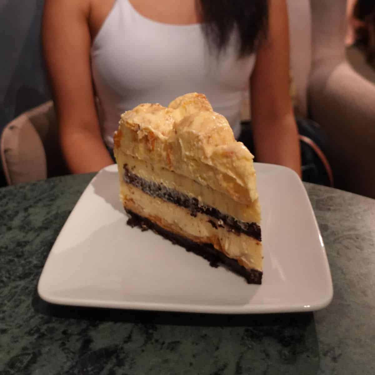 A huge Cempedak cheesecake by Moody Cow cafe