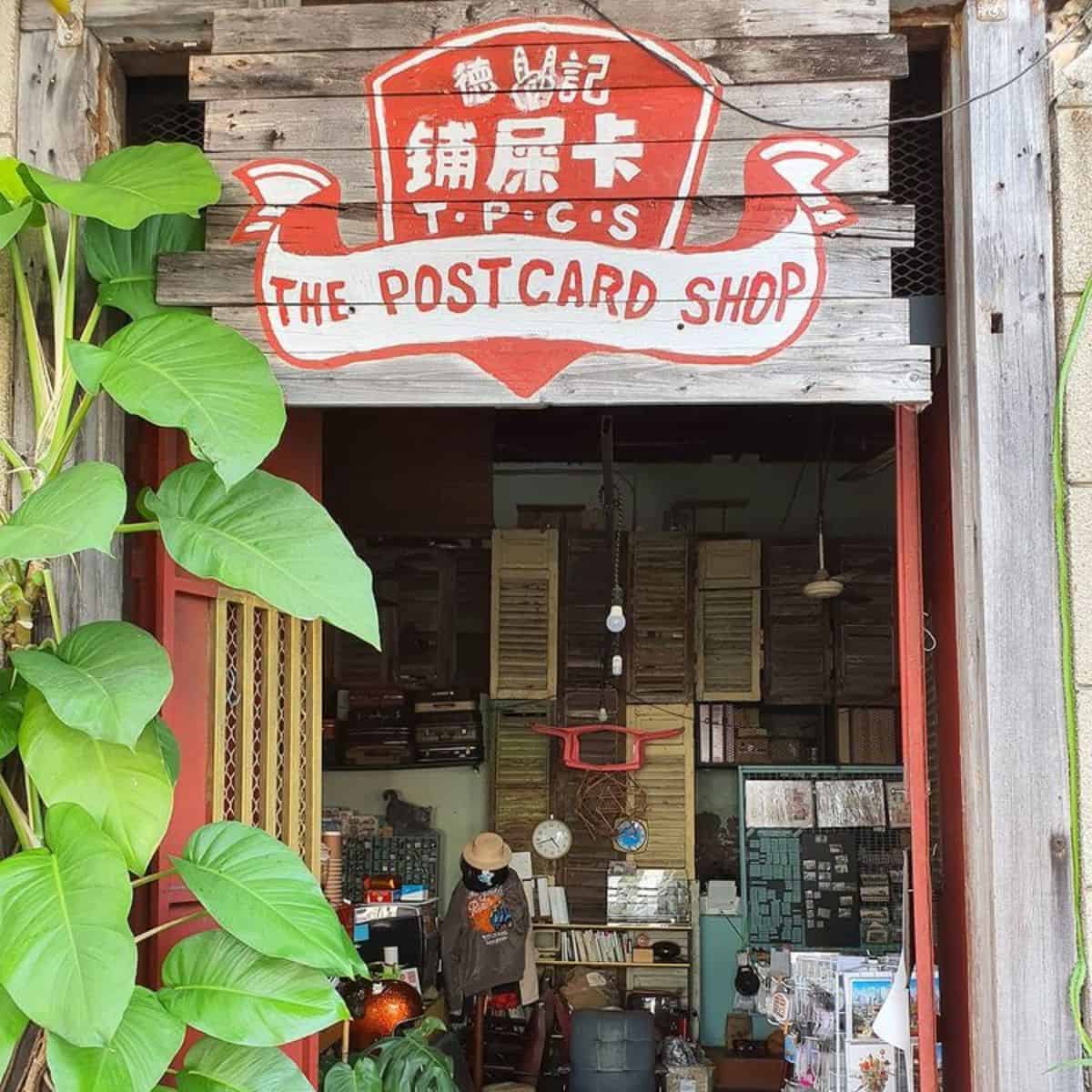 Antique ambiance of The Postcard Shop with postcards around the space