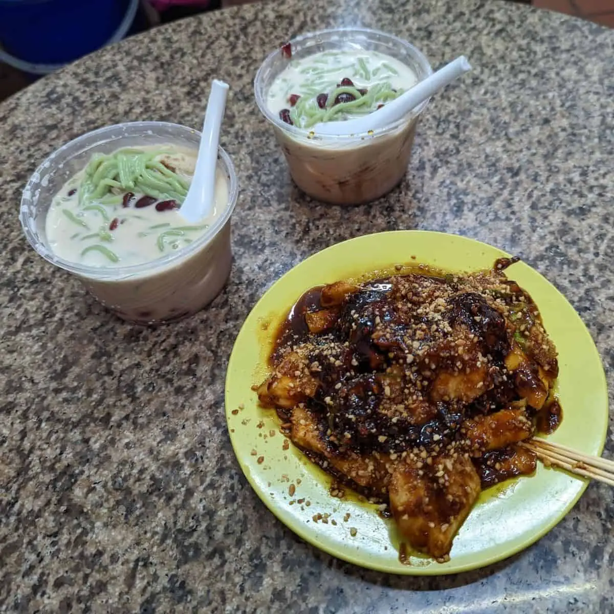 Malaysian iced dessert and Fruit Rojak