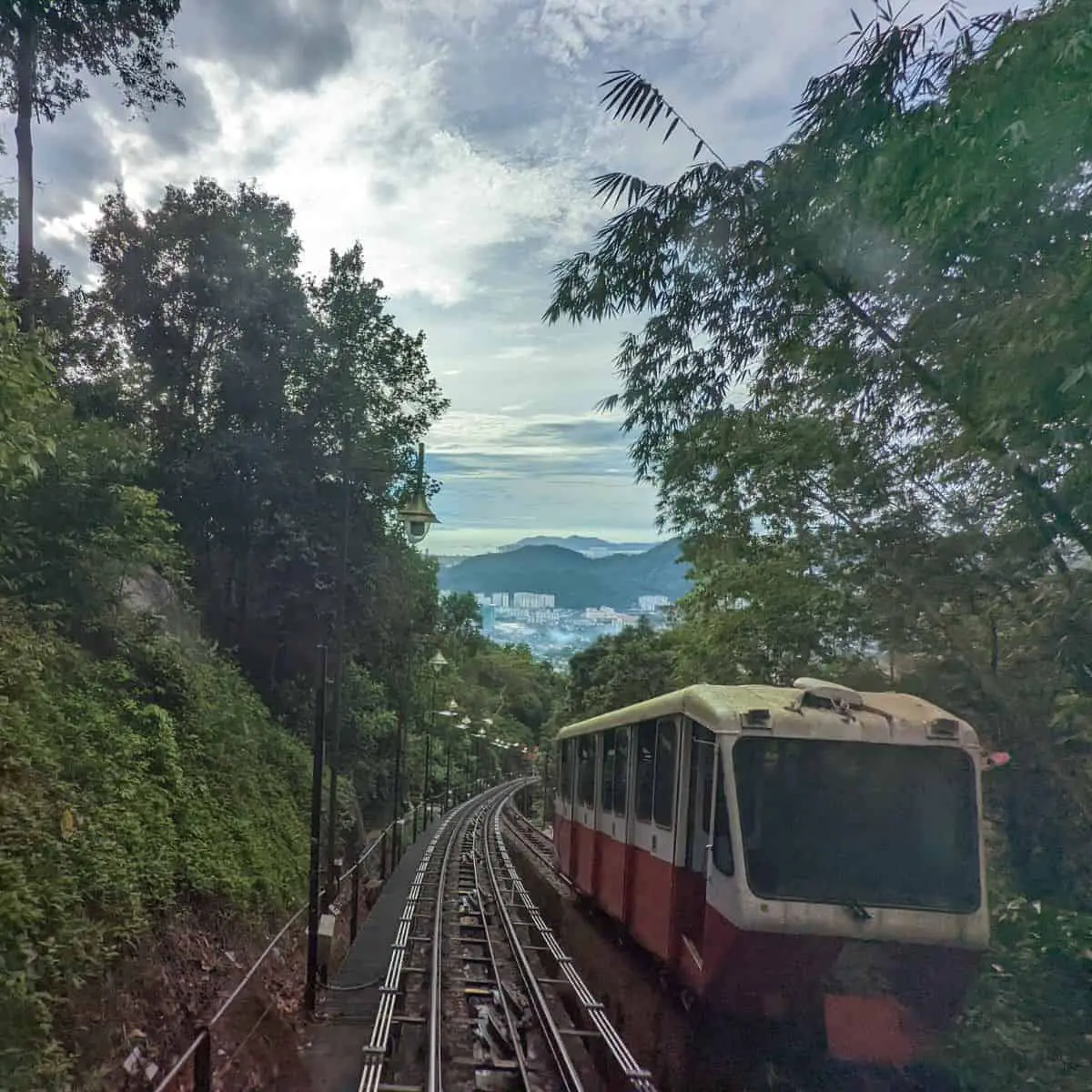 Funicular train up Penang Hill Bukit Bendera
