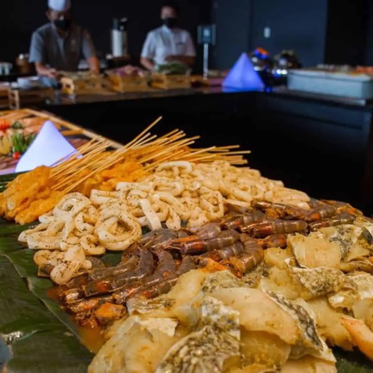 Grilled seafood buffet at No. 11 in Angsana Hotel