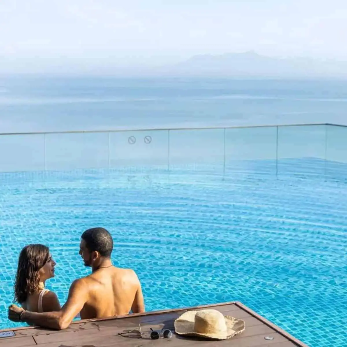 Infinity pool facing the sea Hompton Hotel