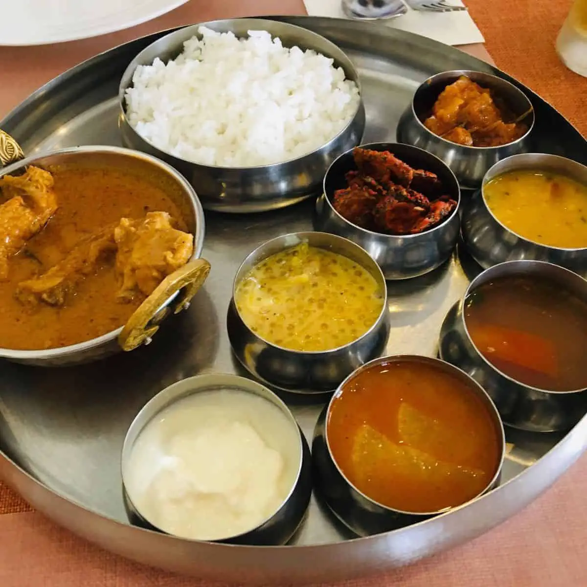 Eight delectable Indian meals with white rice from GEM Restaurant Penang