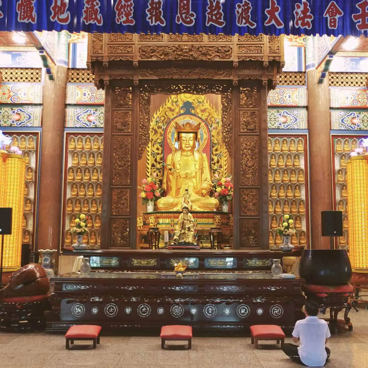Inside Buddhist Penang temple