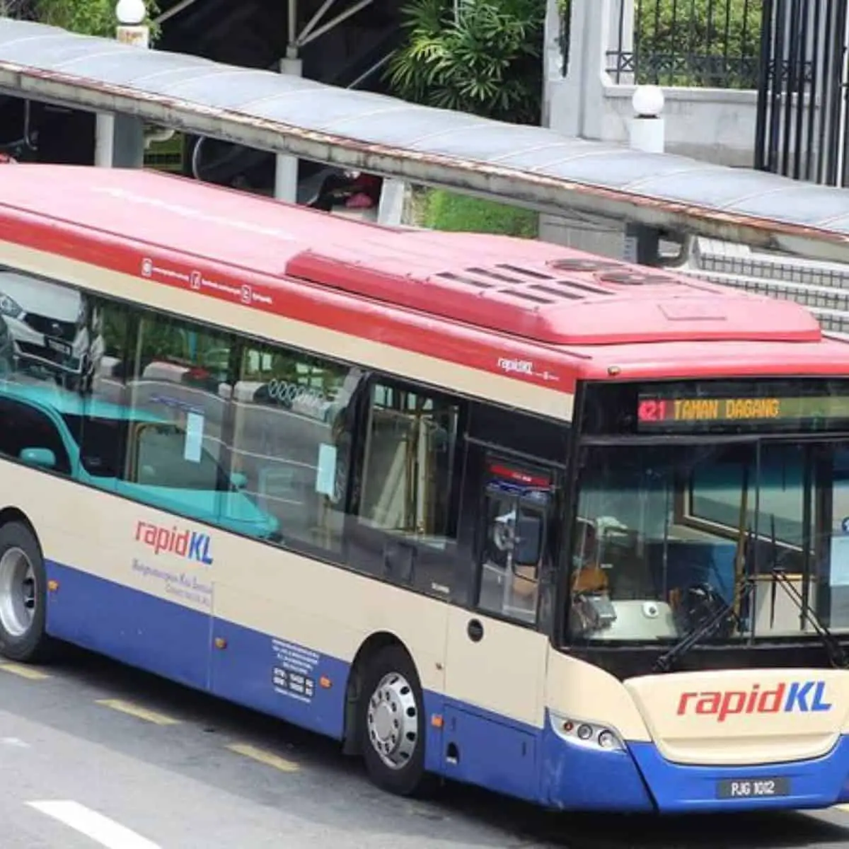 Rapid KL bus travelling from Kuala Lumpur to Penang