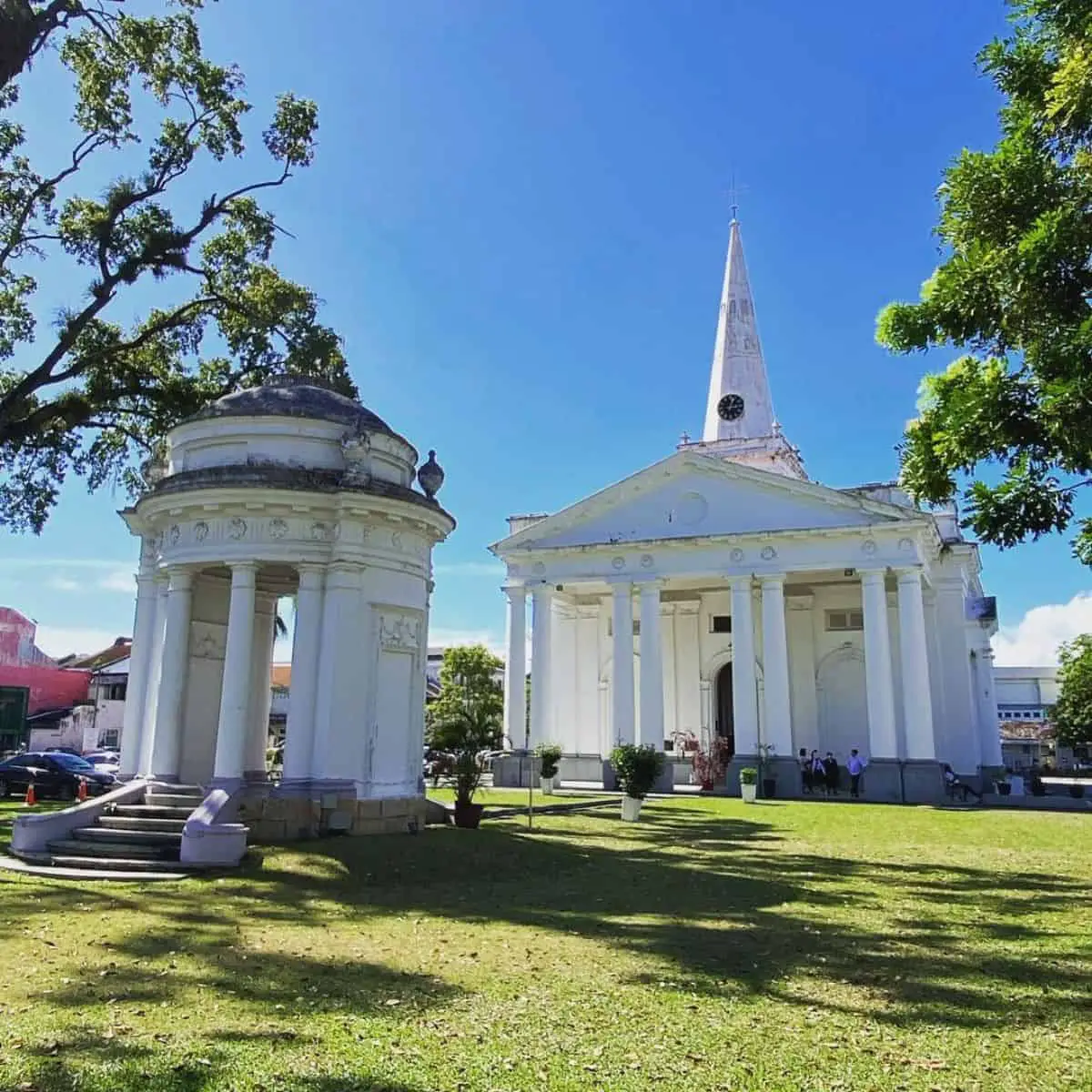 Penang’s world famous St. George Church on a bright morning