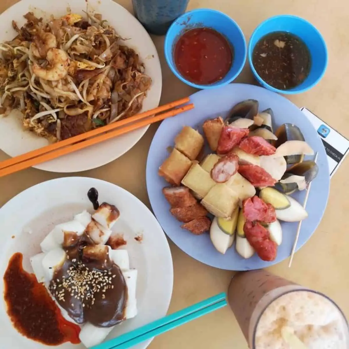 Genting cafe char kuey teow and chee cheong fun