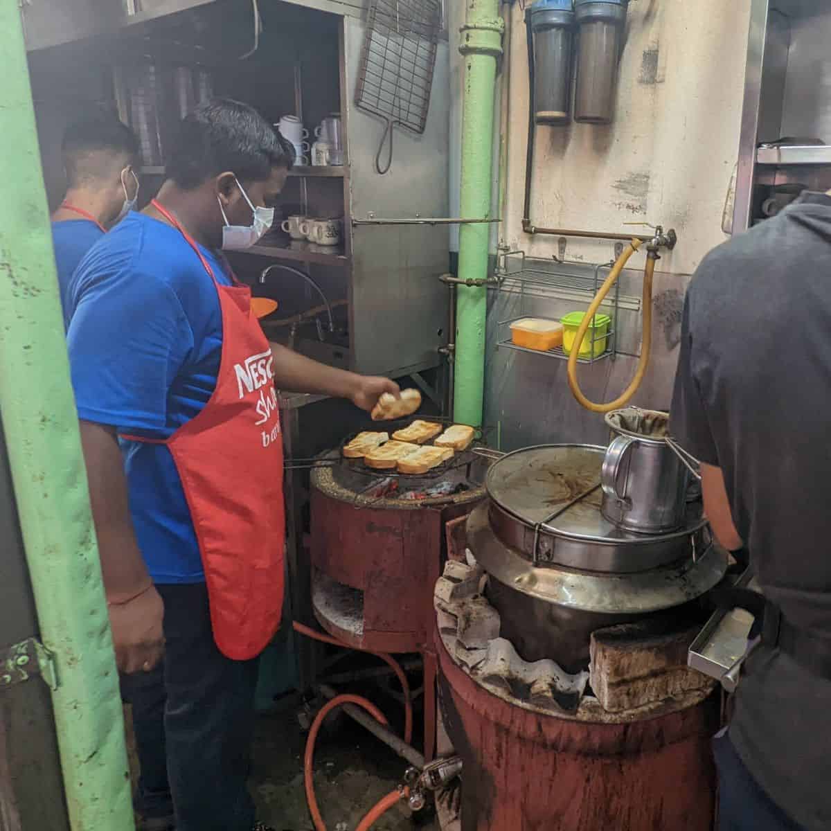 Toh Soon Cafe Charcoal grilled bread