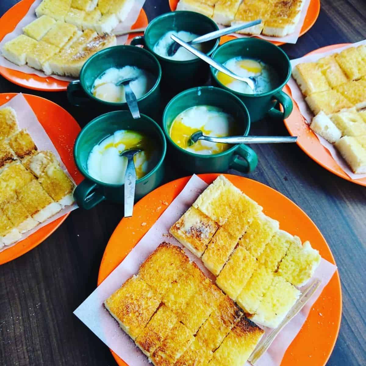 Five delicious servings Roti Bakar from Joo Leong Cafe Penang