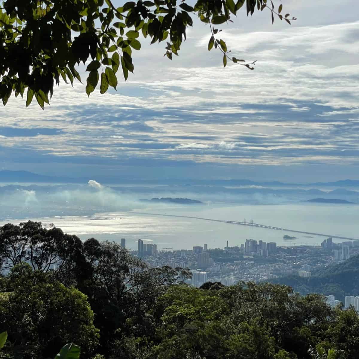 Penang Hill view of Penang Bridge