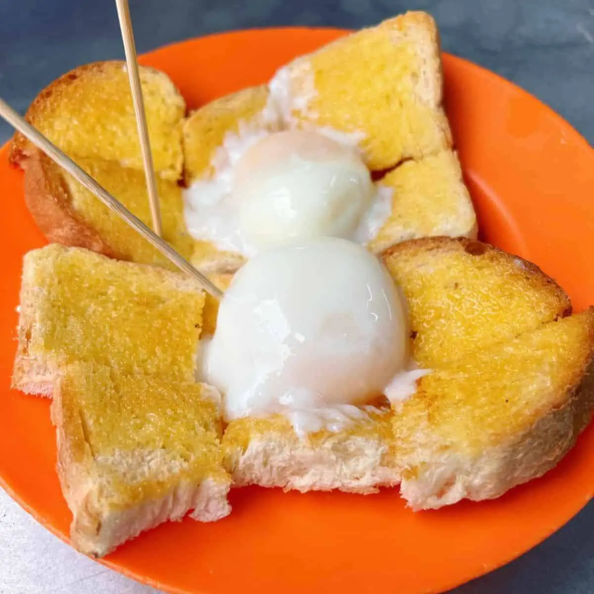 Mouthwatering Roti Bakar plate from Toh Soon Cafe in Penang