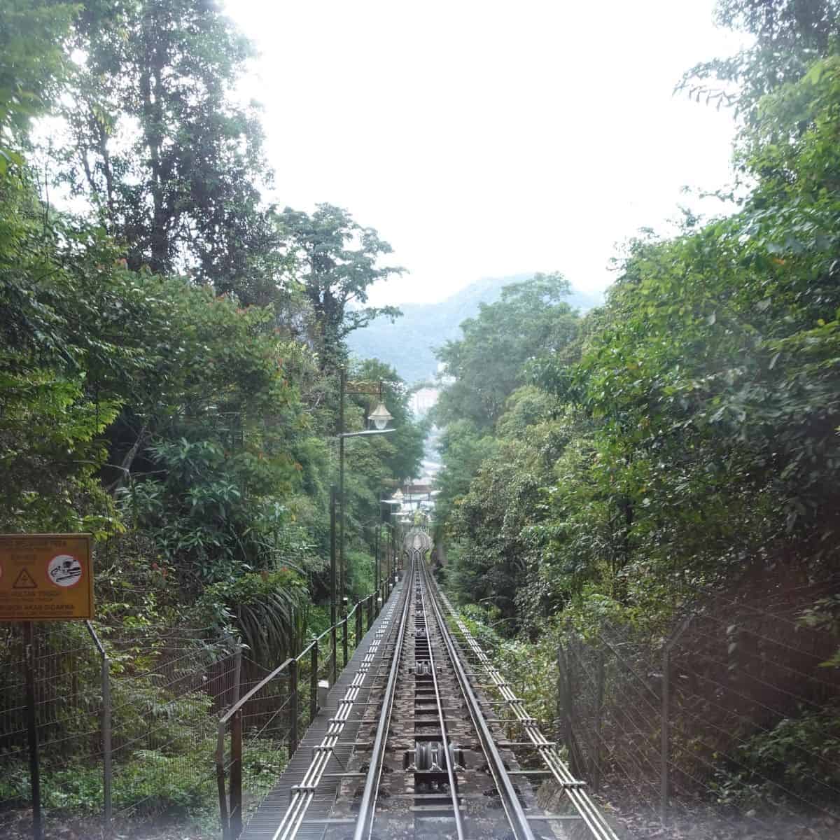 Track up Bukit bendera on the furnicular