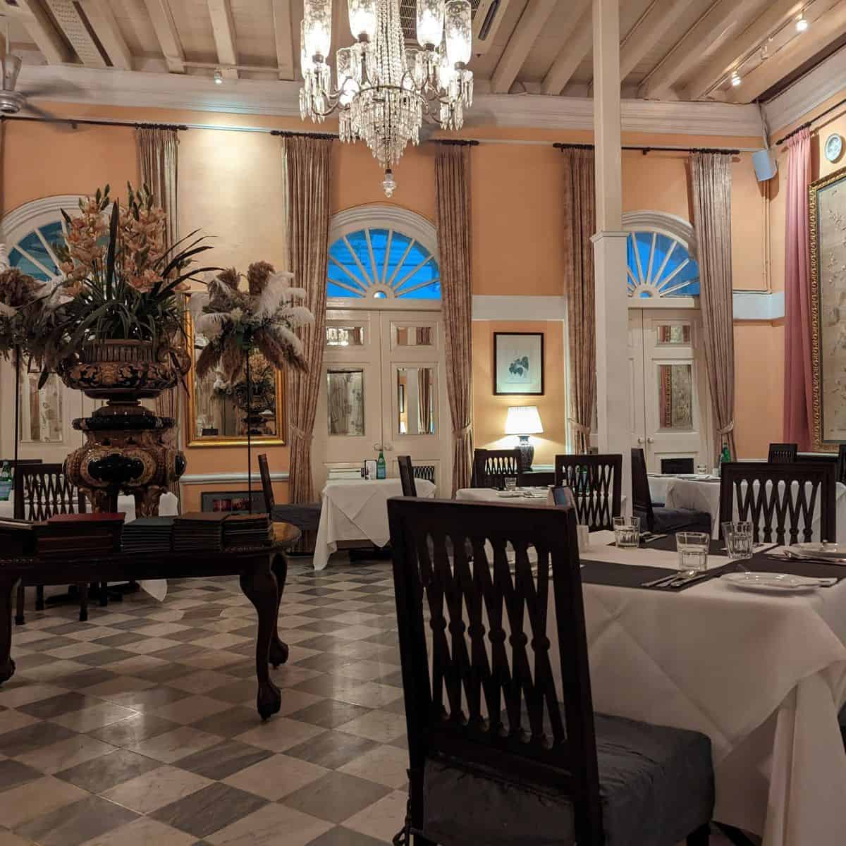 Interior of Suffolk house restaurant