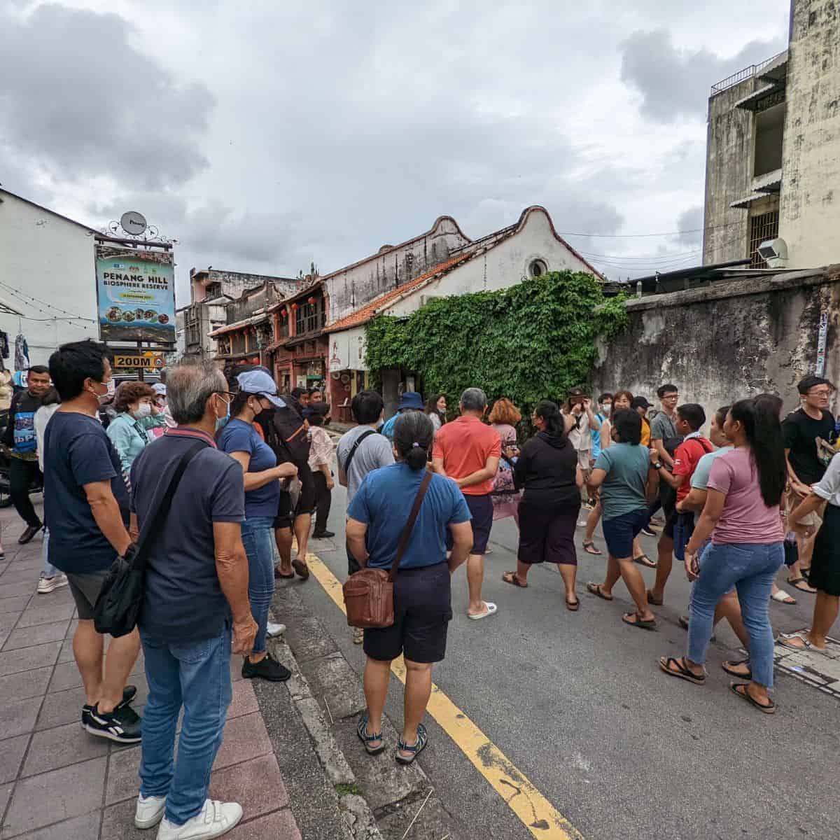 Many people Armenian Street