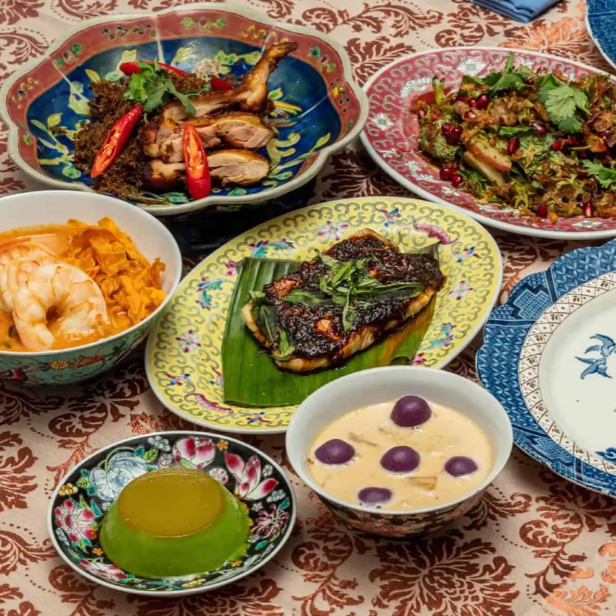 Savoury Tingkat food set from Kebaya