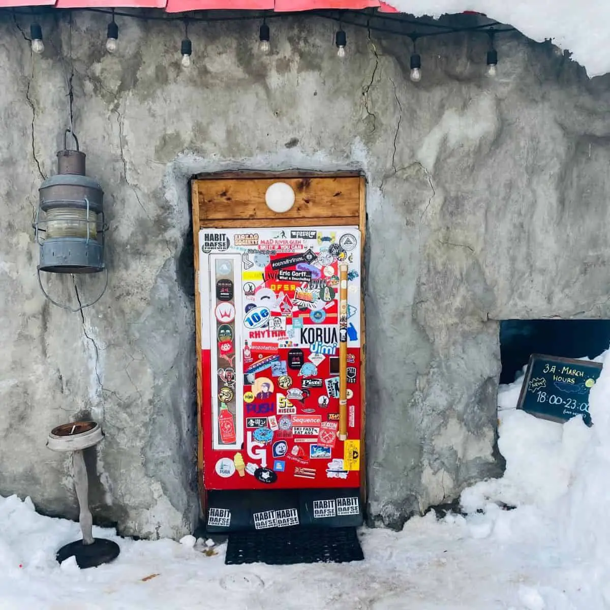 The famous fridge door bar in Niseko