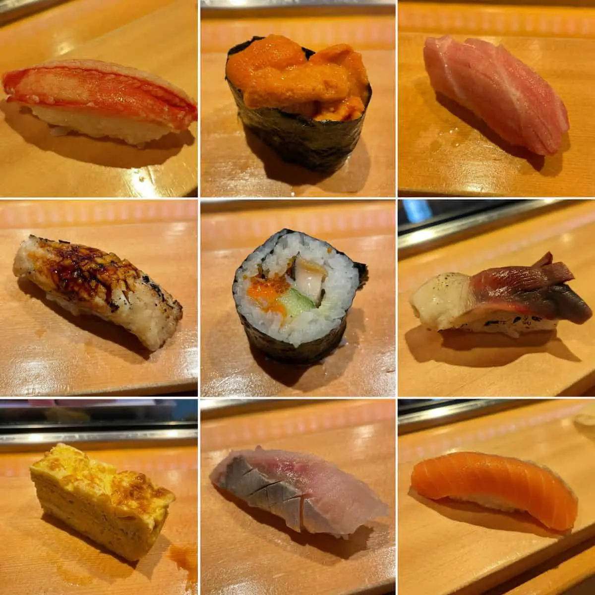 Omakase sushi course Takesushi